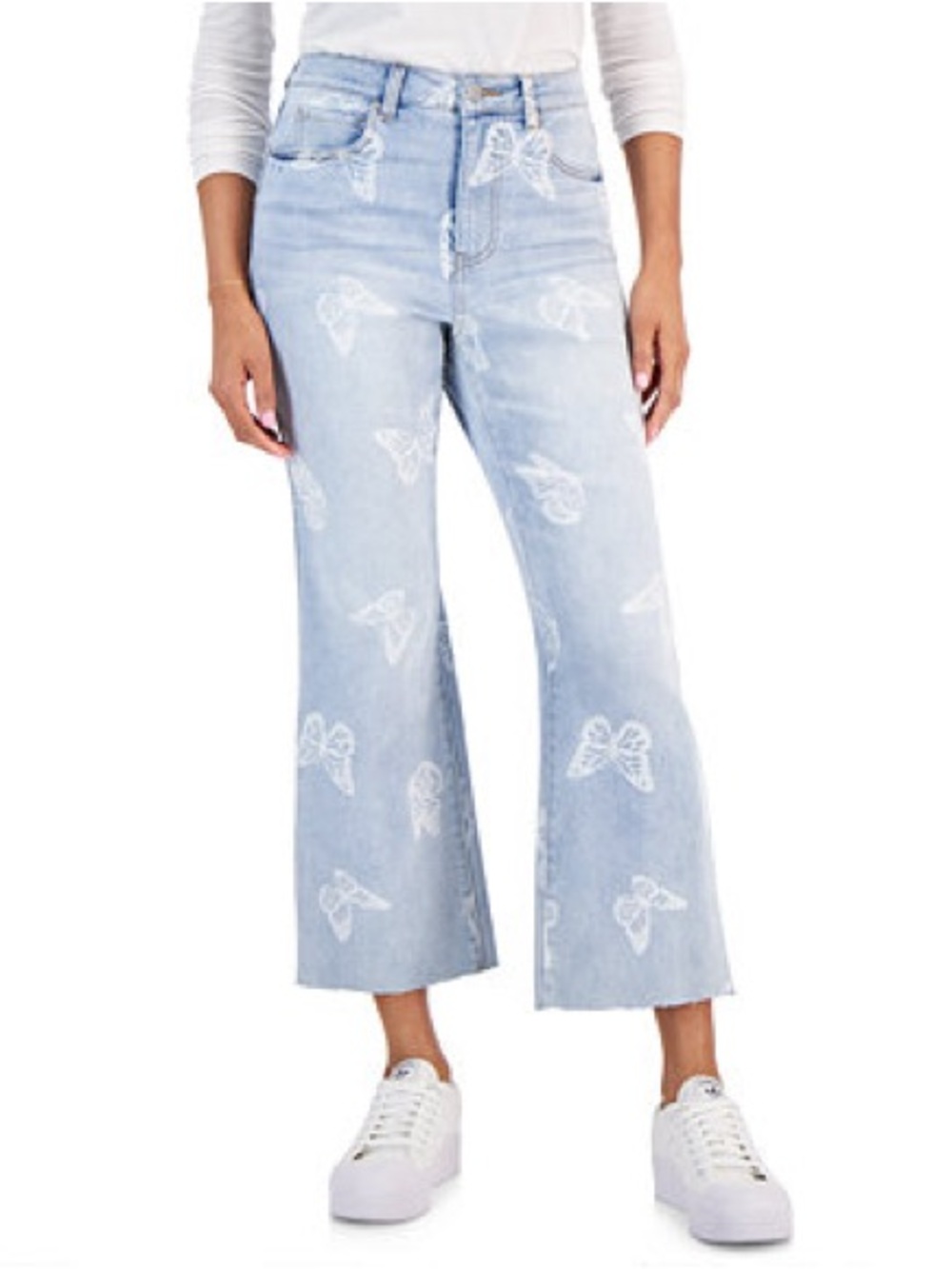 Tinseltown Juniors’ High-Rise Cropped Flare Jeans Size 7